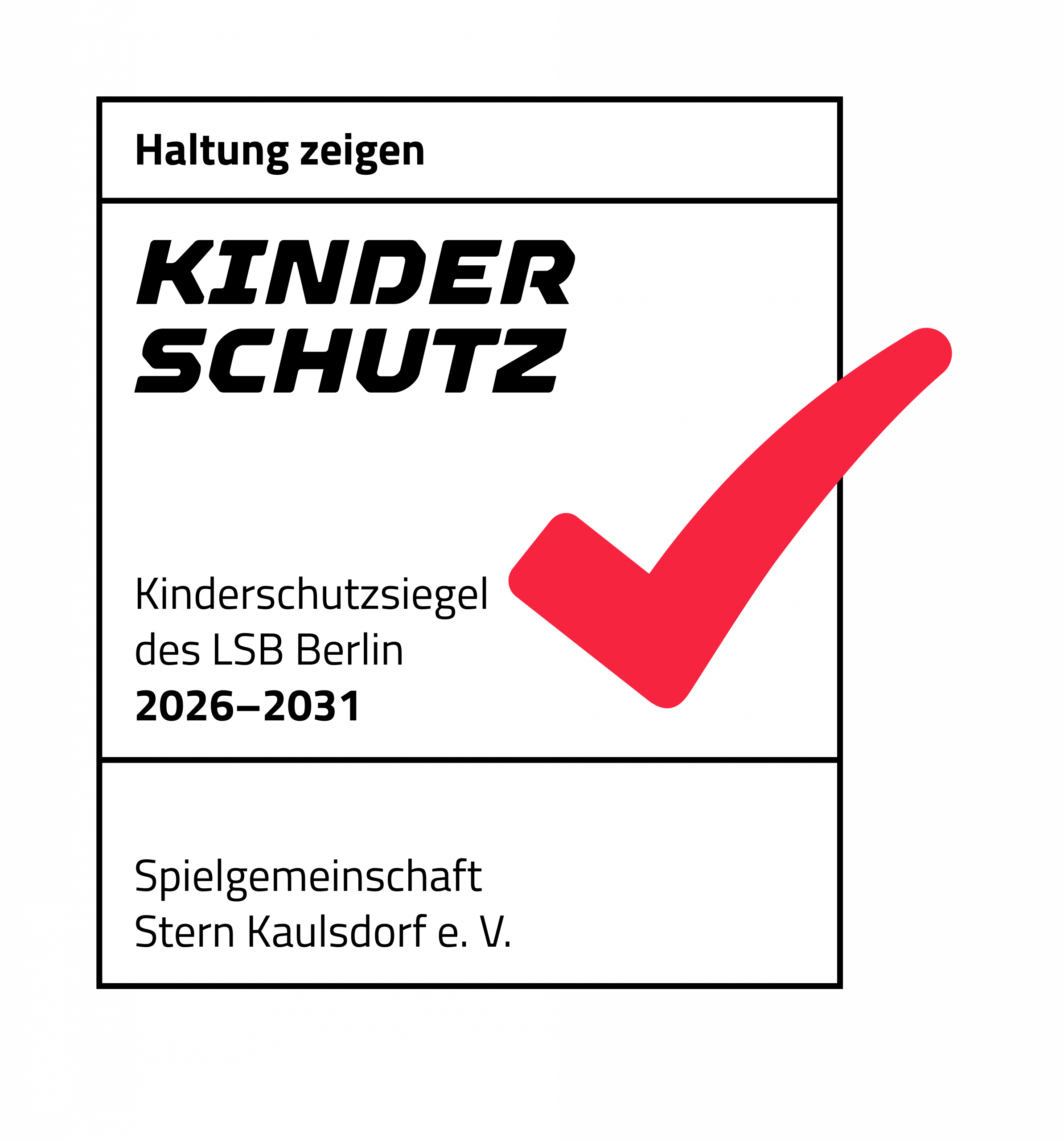 Kinderschutzsiegel der Spielgemeinschaft Stern Kaulsdorf e. V.
