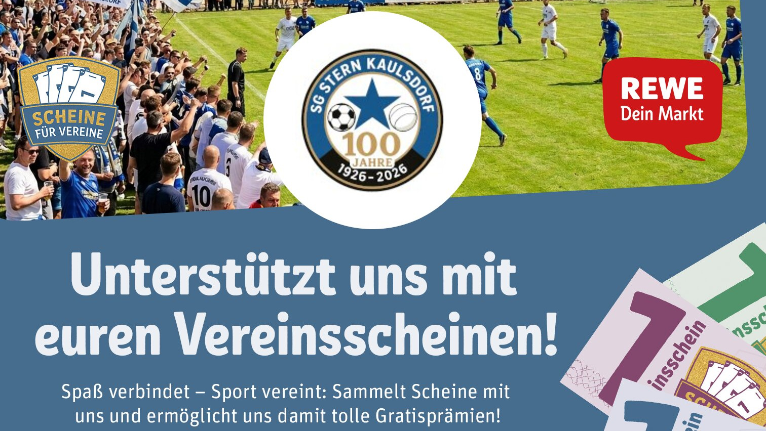 Gemeinsam für die SG Stern Kaulsdorf: Sammle mit uns „Scheine für Vereine“!